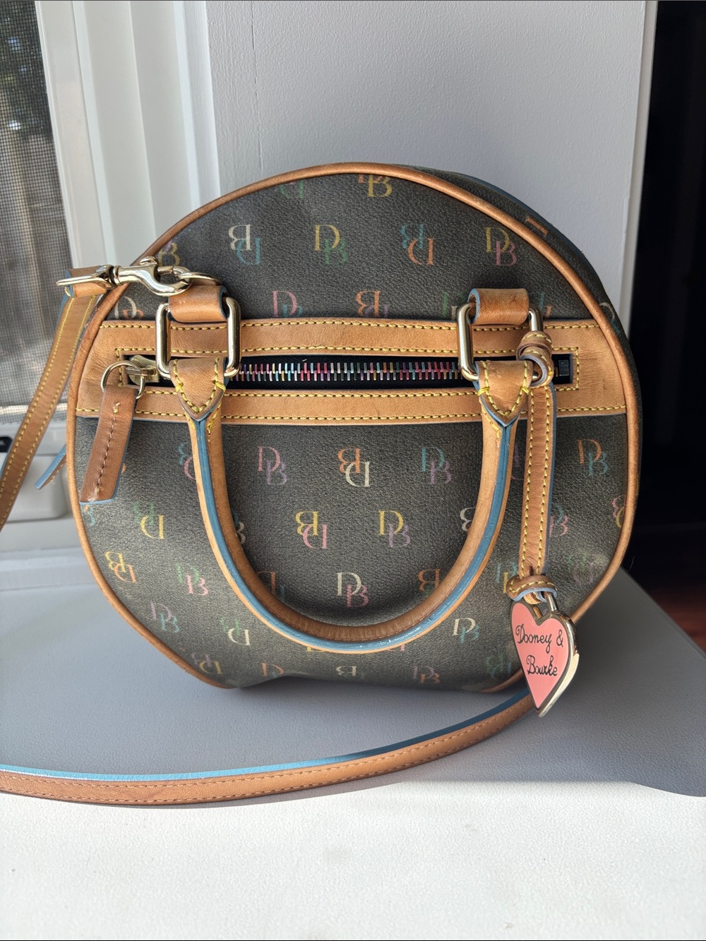 Dooney & Bourke rainbow circle “it” bag